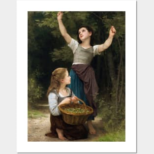 Recolte de Noisettes by William-Adolphe Bouguereau Posters and Art